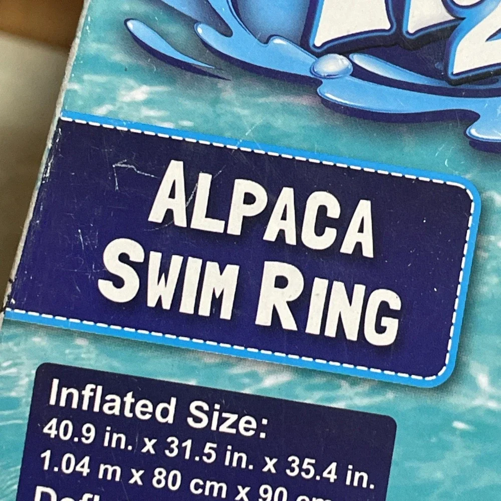 H2O GO! Alpaca‎ Swim Ring 41 in x 31.5 in x 35.5 in pool float NIB